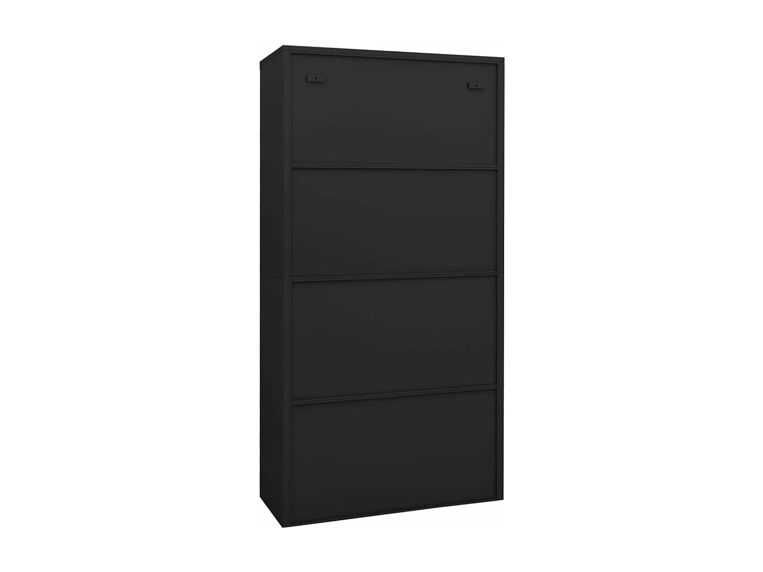 Armario oficina acero y vidrio templado antracita 90x40x180 cm ES514046