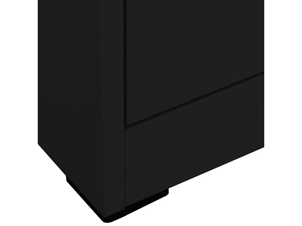 Armoire de bureau - Classeur Noir 46x62x133 cm Acier FR170776