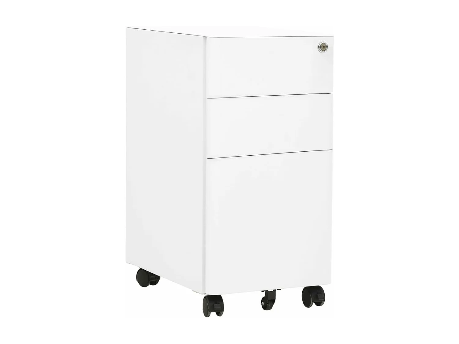 Armoire de bureau - Classeur mobile Blanc 30x45x59 cm Acier FR577999
