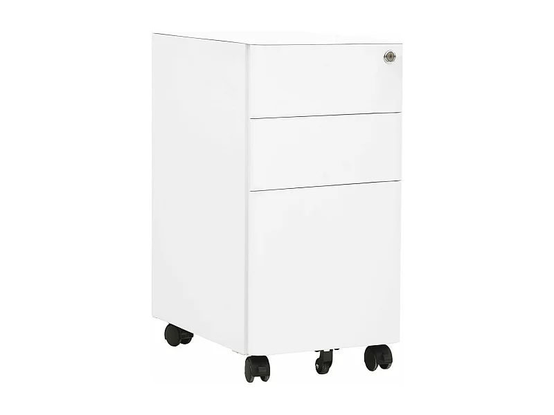 Armoire de bureau - Classeur mobile Blanc 30x45x59 cm Acier FR577999