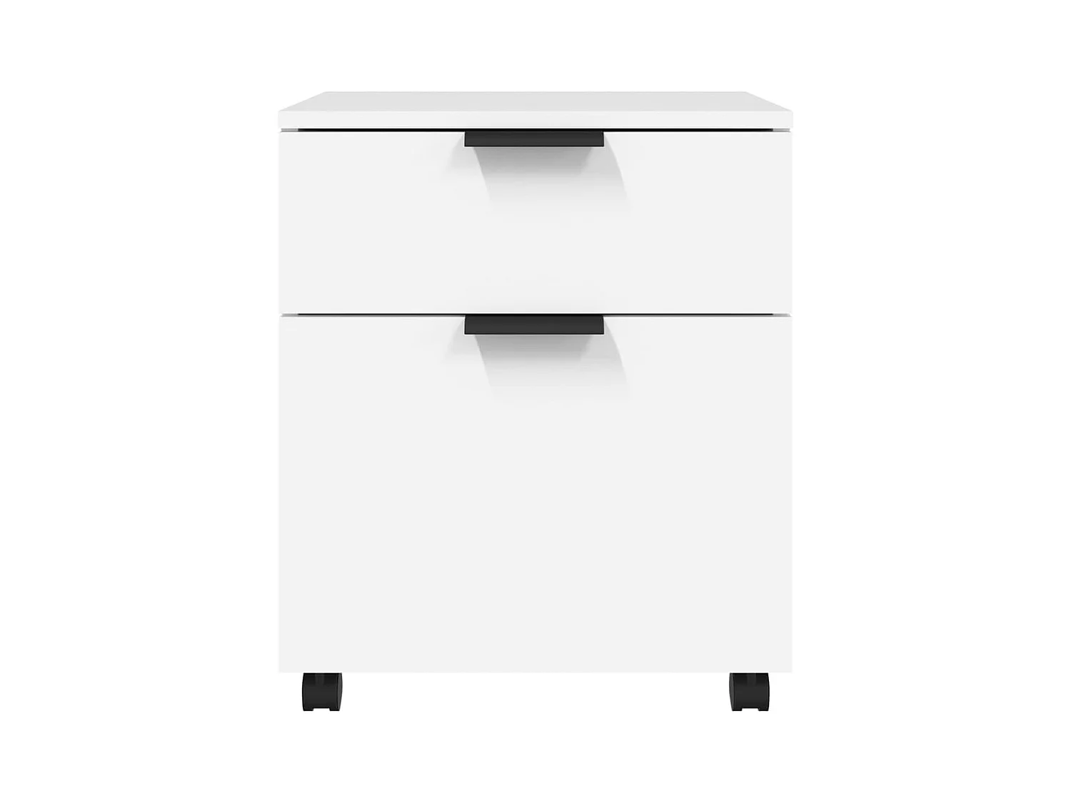 Armoire de bureau - Classeur mobile avec roues Blanc 45x38x54 cm Bois d'ingénierie FR106331