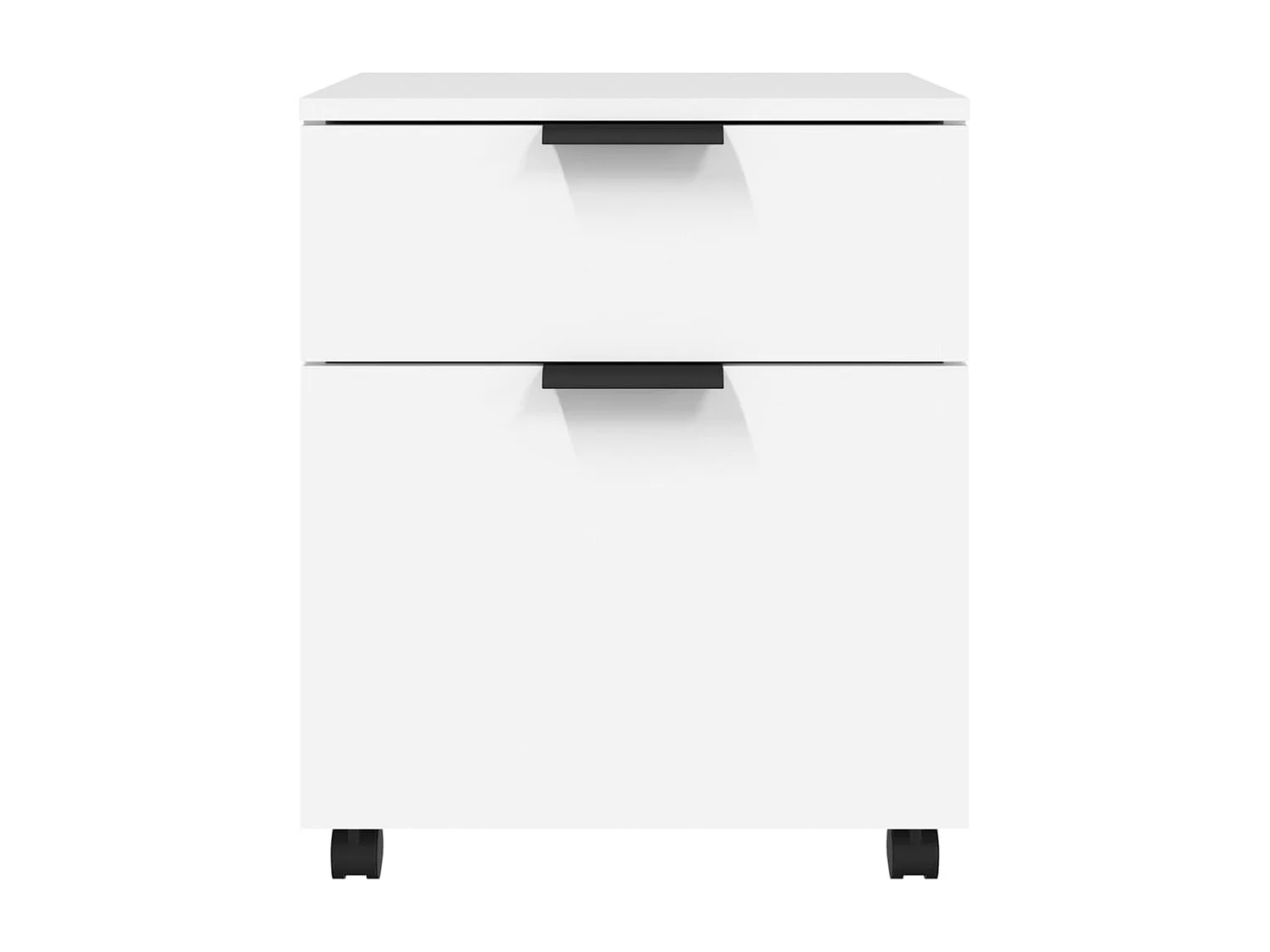 Armoire de bureau - Classeur mobile avec roues Blanc 45x38x54 cm Bois d'ingénierie FR106331