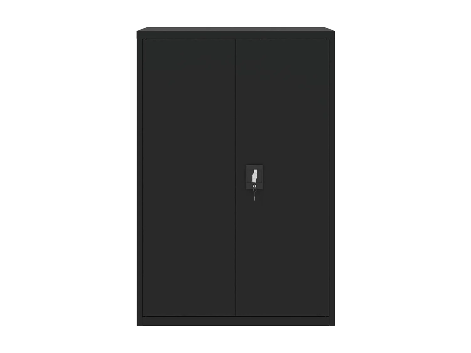 Armoire de bureau - Classeur noir 90x40x140 cm acier FR718086