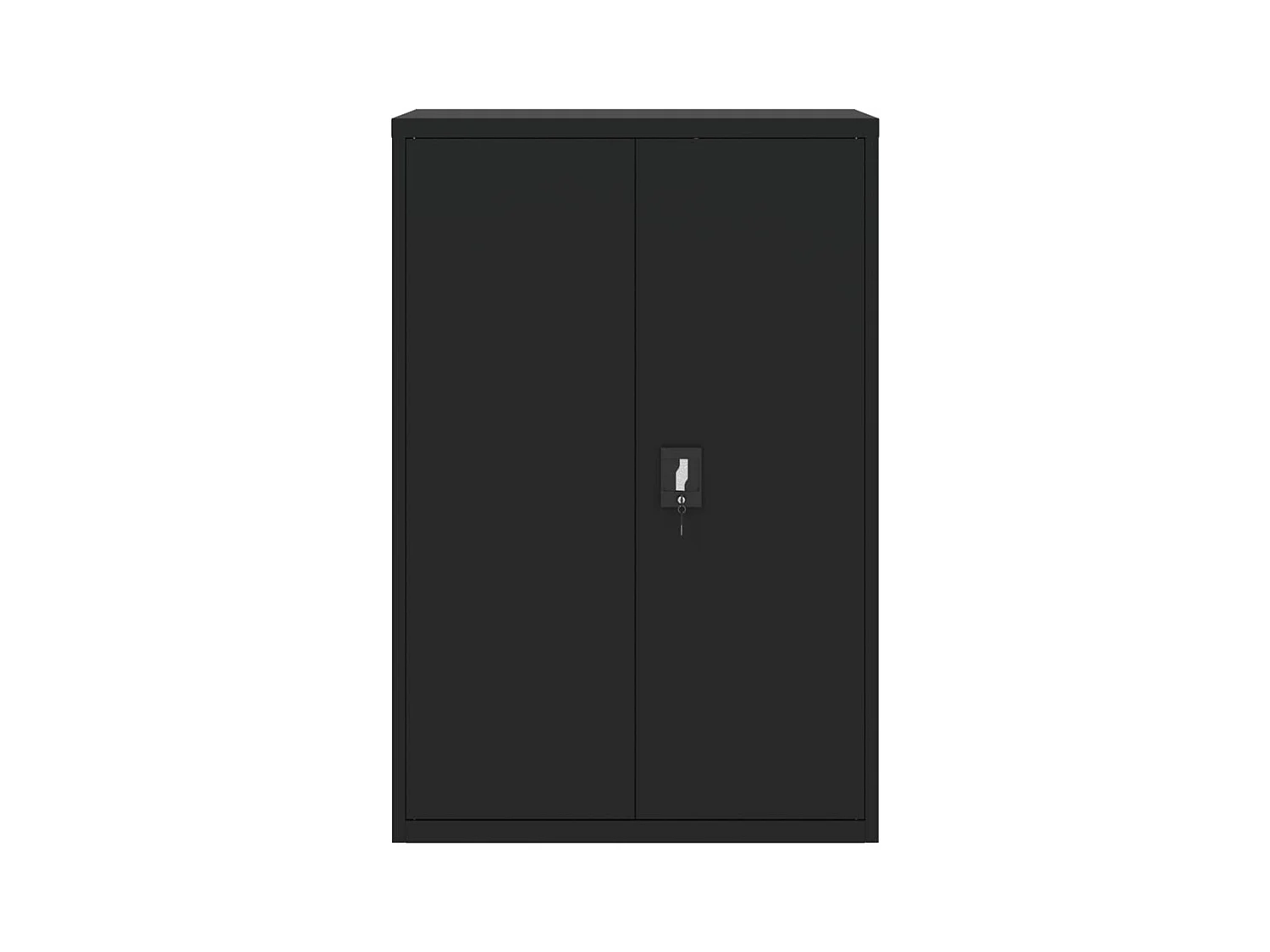 Armoire de bureau - Classeur noir 90x40x140 cm acier FR718086