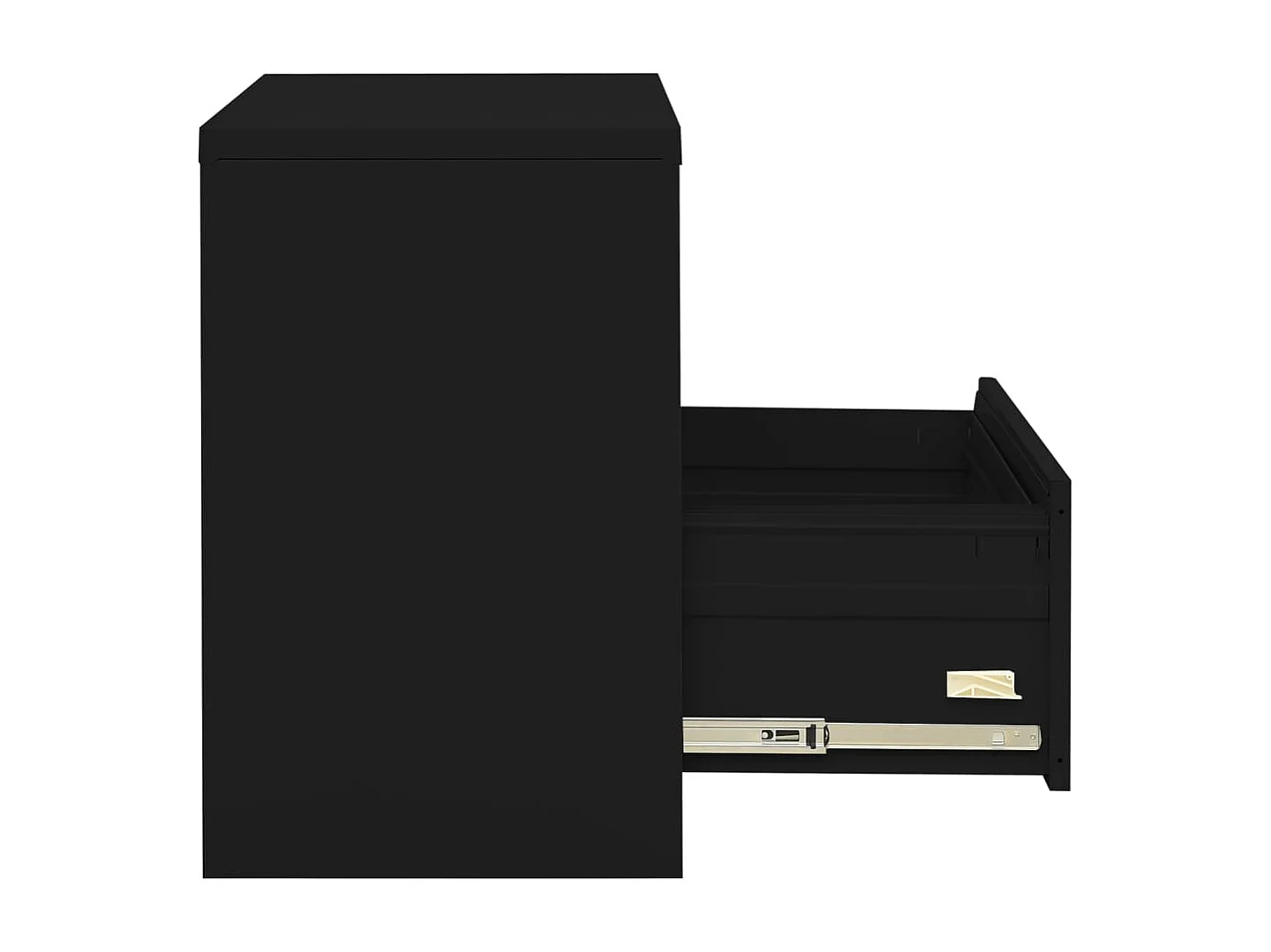 Armoire de bureau - Classeur Noir 90x46x72,5 cm Acier FR992042