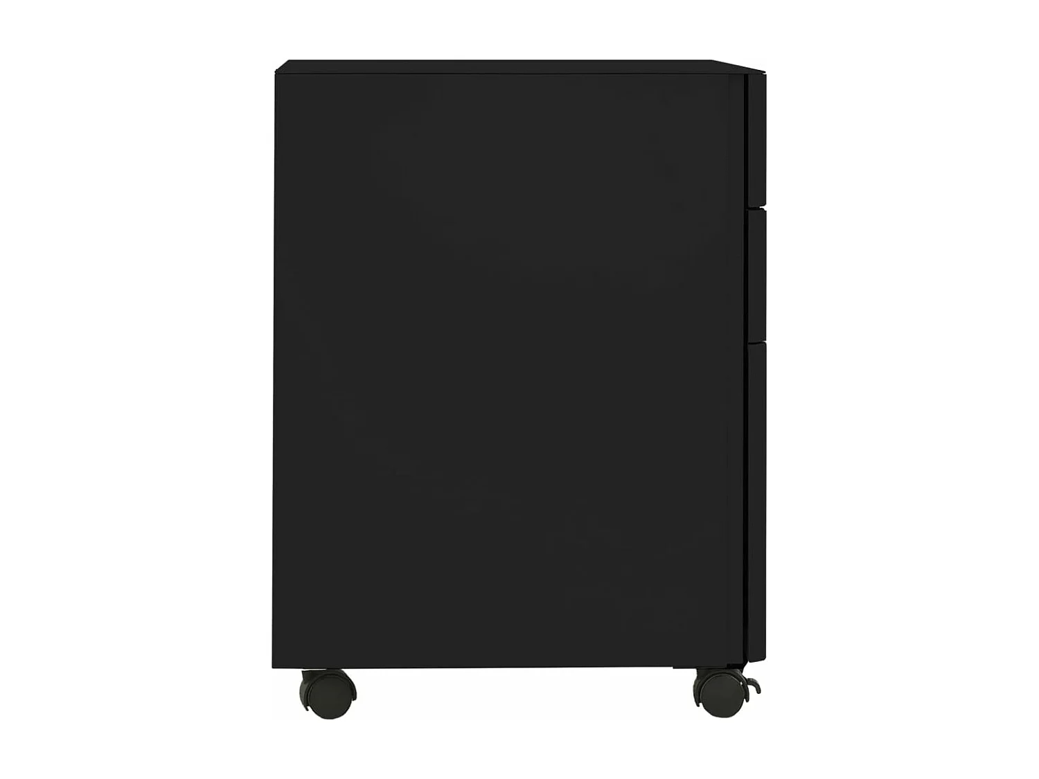 Armoire de bureau - Classeur mobile Noir 30x45x59 cm Acier FR631330