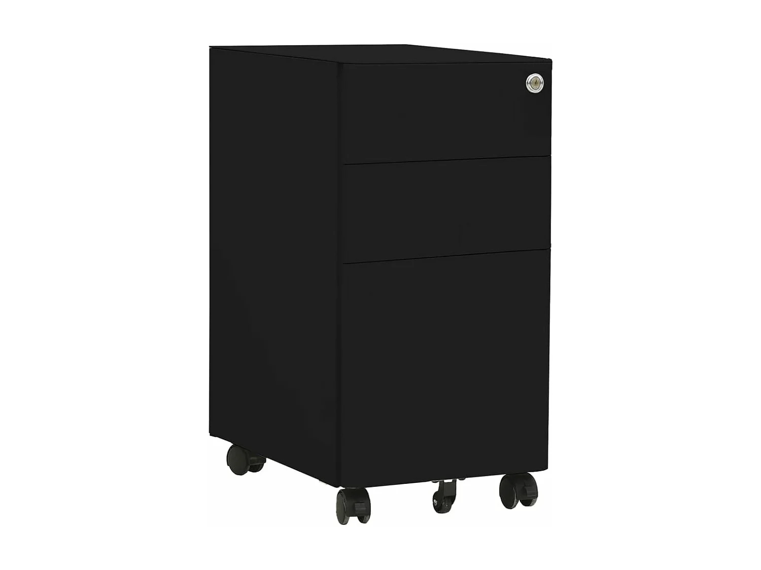 Armoire de bureau - Classeur mobile Noir 30x45x59 cm Acier FR631330