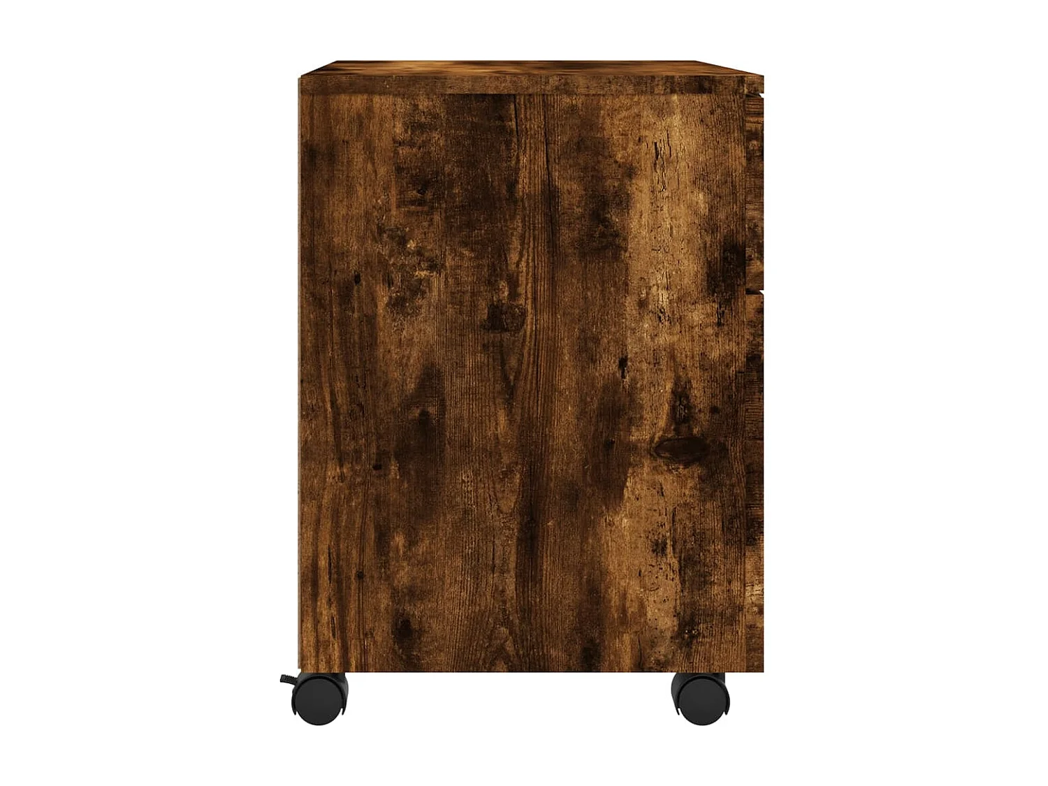 Armoire de bureau - Classeur mobile avec roues Chêne fumé 45x38x54 cm Bois FR987594