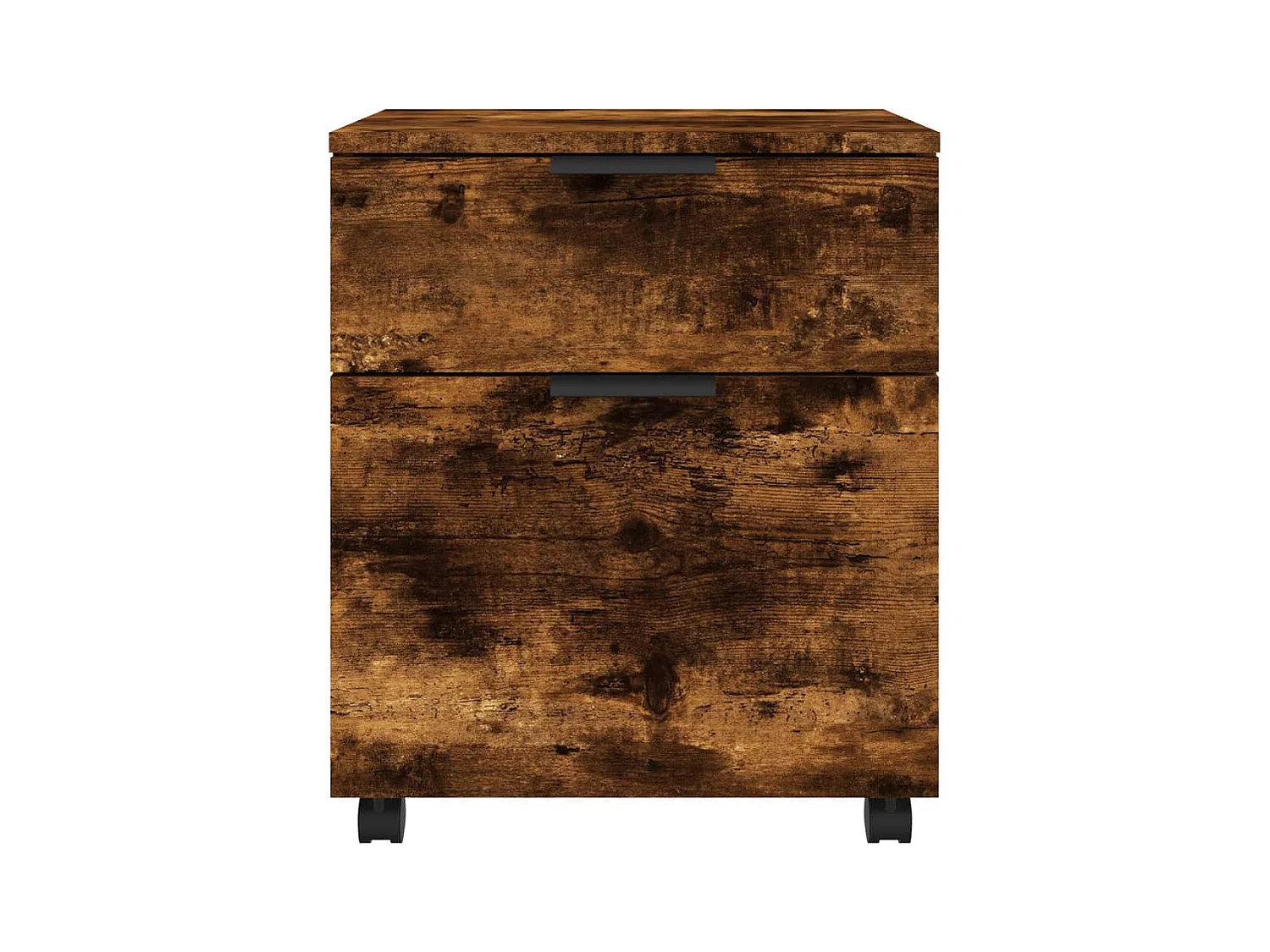 Armoire de bureau - Classeur mobile avec roues Chêne fumé 45x38x54 cm Bois FR987594