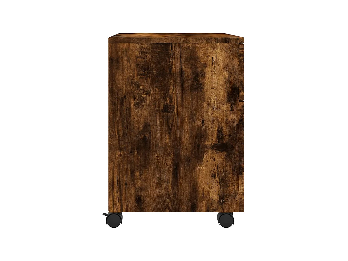 Dossierkast verrijdbaar 45x38x54 cm bewerkt hout gerookt eiken BE860446