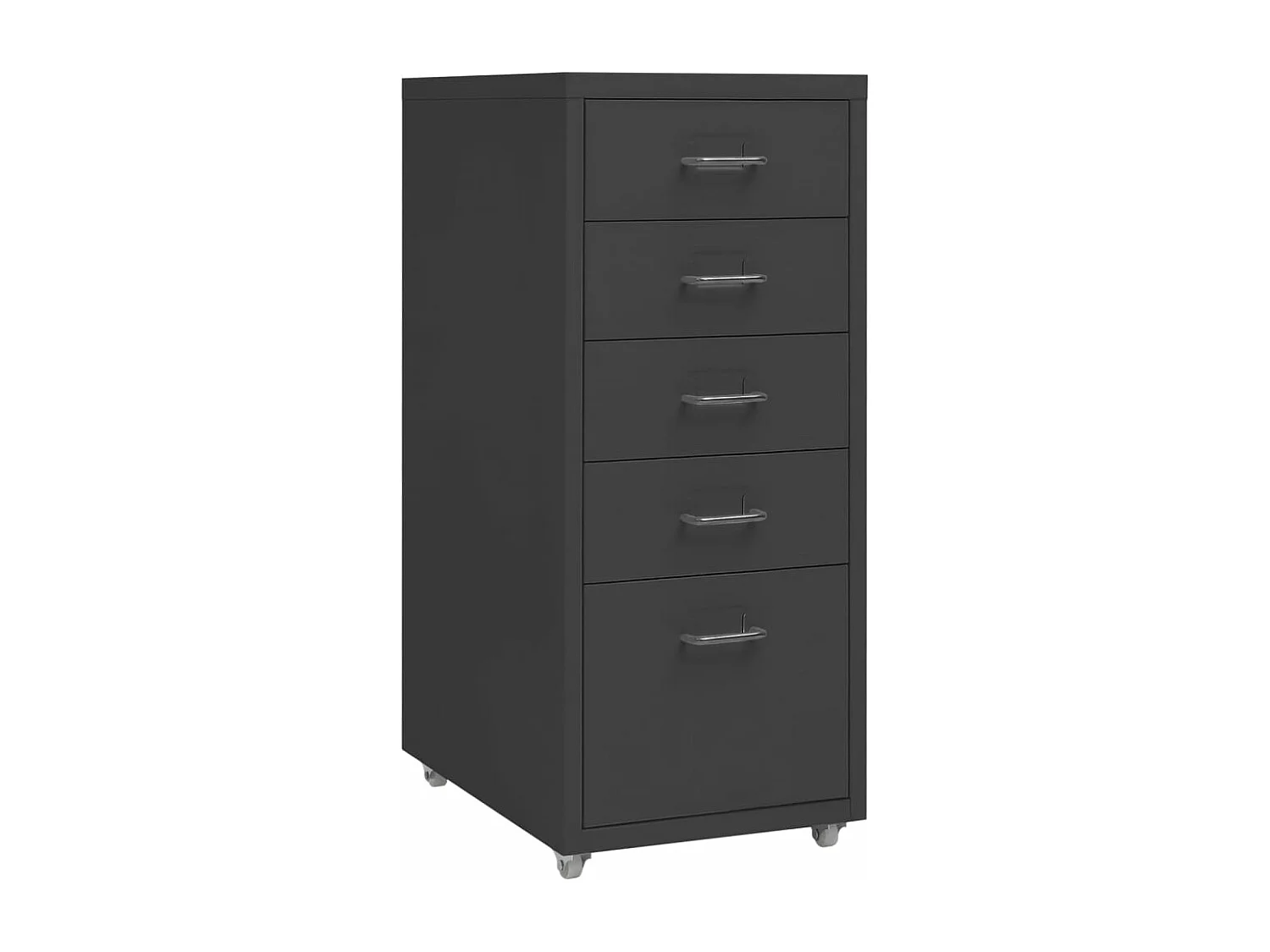 Armoire de bureau - Classeur mobile Anthracite 28x41x69 cm Métal FR359969
