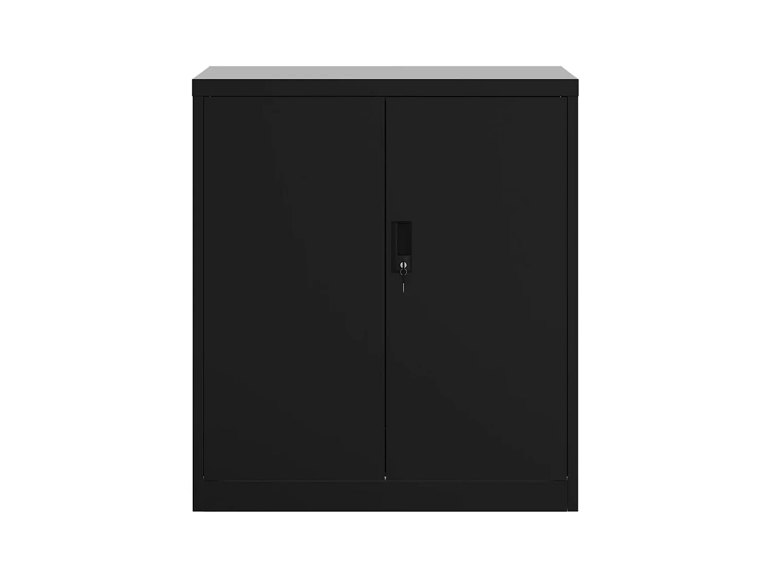 Armoire de bureau - Classeur noir 79x40x90 cm acier FR873603