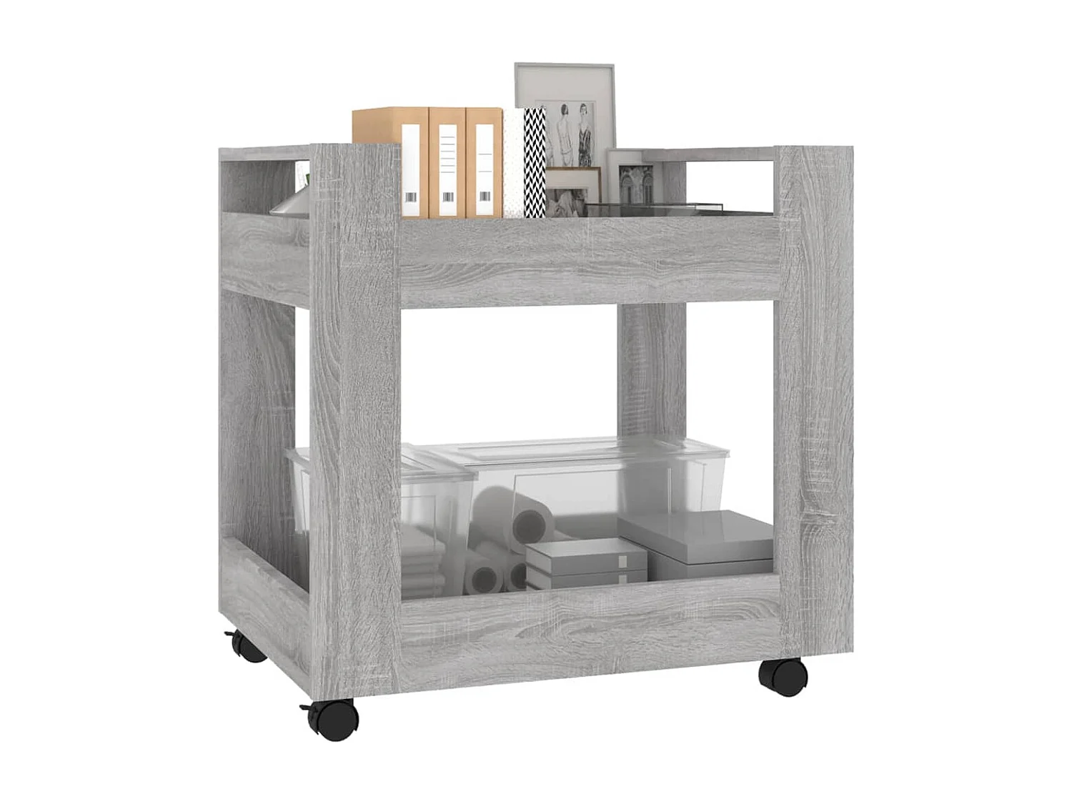 Armoire de bureau - Chariot de bureau Sonoma gris 60x45x60 cm Bois d'ingénierie FR540252