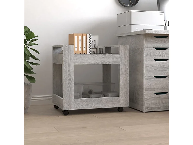 Armoire de bureau - Chariot de bureau Sonoma gris 60x45x60 cm Bois d'ingénierie FR540252