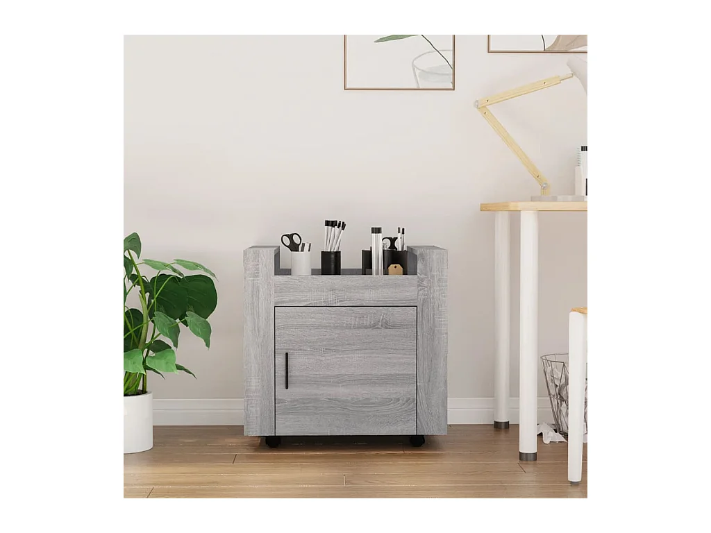 Armoire de bureau - Chariot de bureau Sonoma gris 60x45x60 cm Bois d'ingénierie FR432049