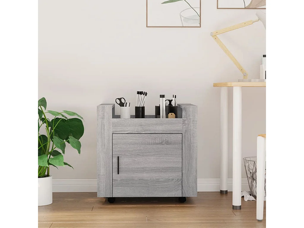Armoire de bureau - Chariot de bureau Sonoma gris 60x45x60 cm Bois d'ingénierie FR432049