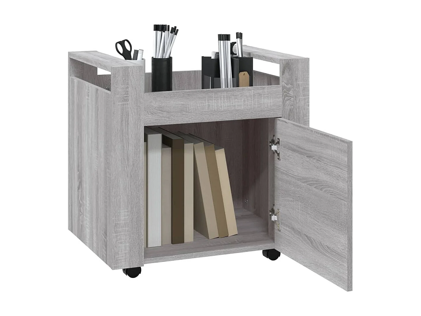 Armoire de bureau - Chariot de bureau Sonoma gris 60x45x60 cm Bois d'ingénierie FR432049