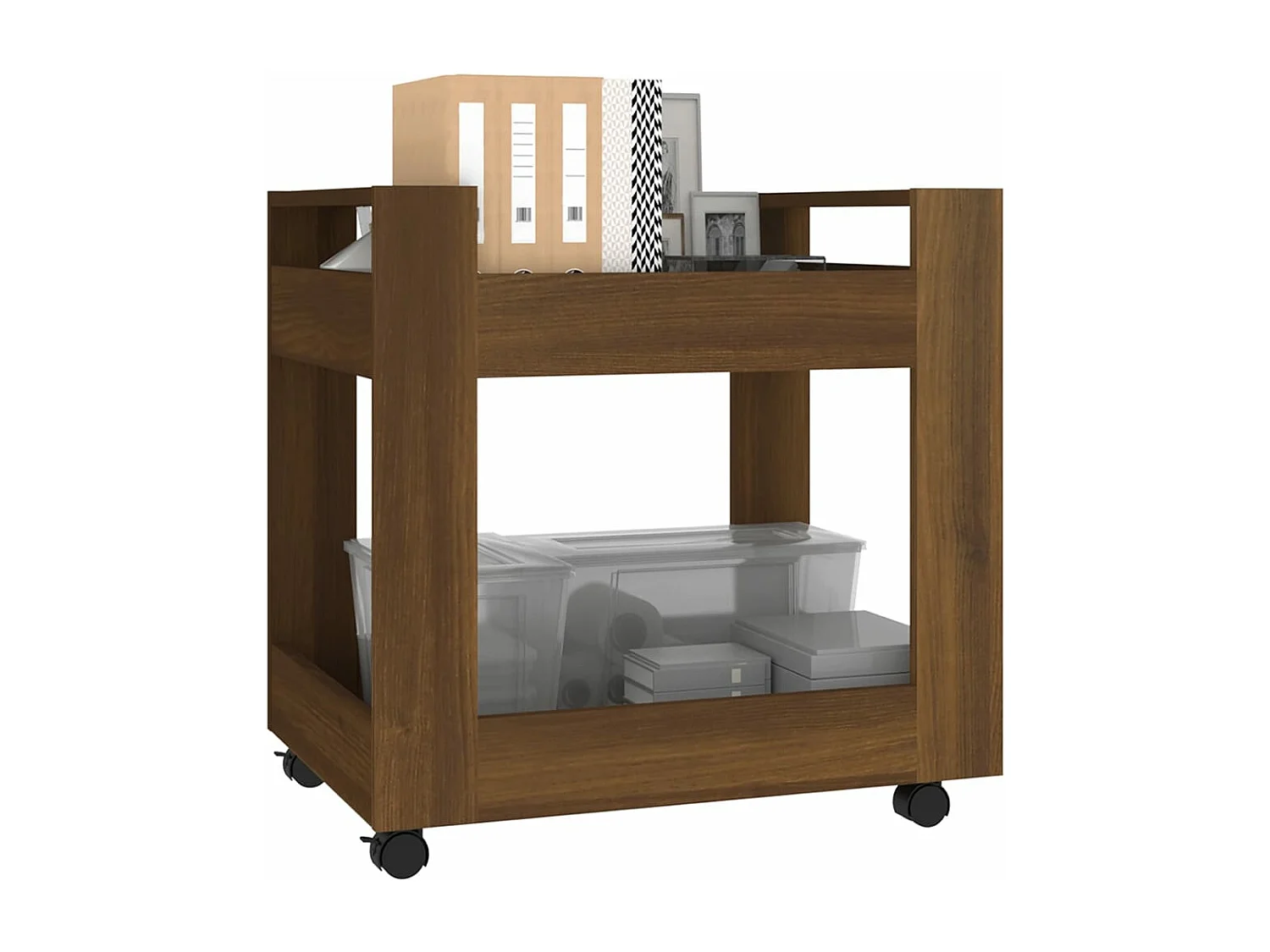 Armoire de bureau - Chariot de bureau Chêne marron 60x45x60 cm Bois d'ingénierie FR759313