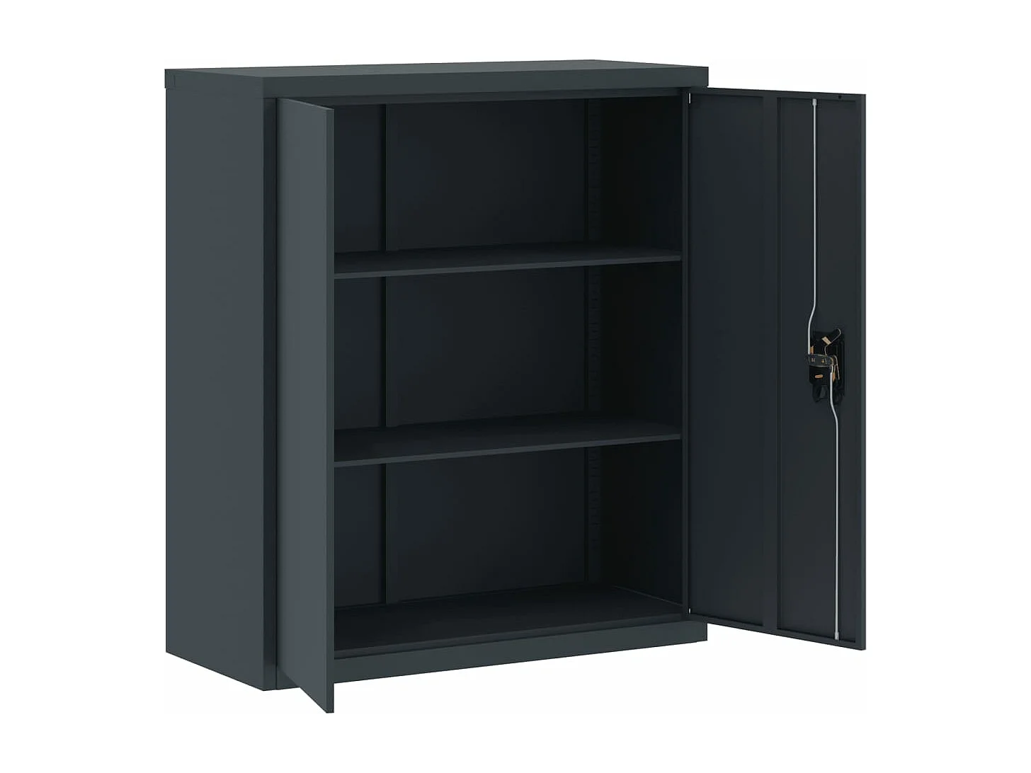 Armoire de bureau - Classeur anthracite 90x40x105 cm acier FR351037