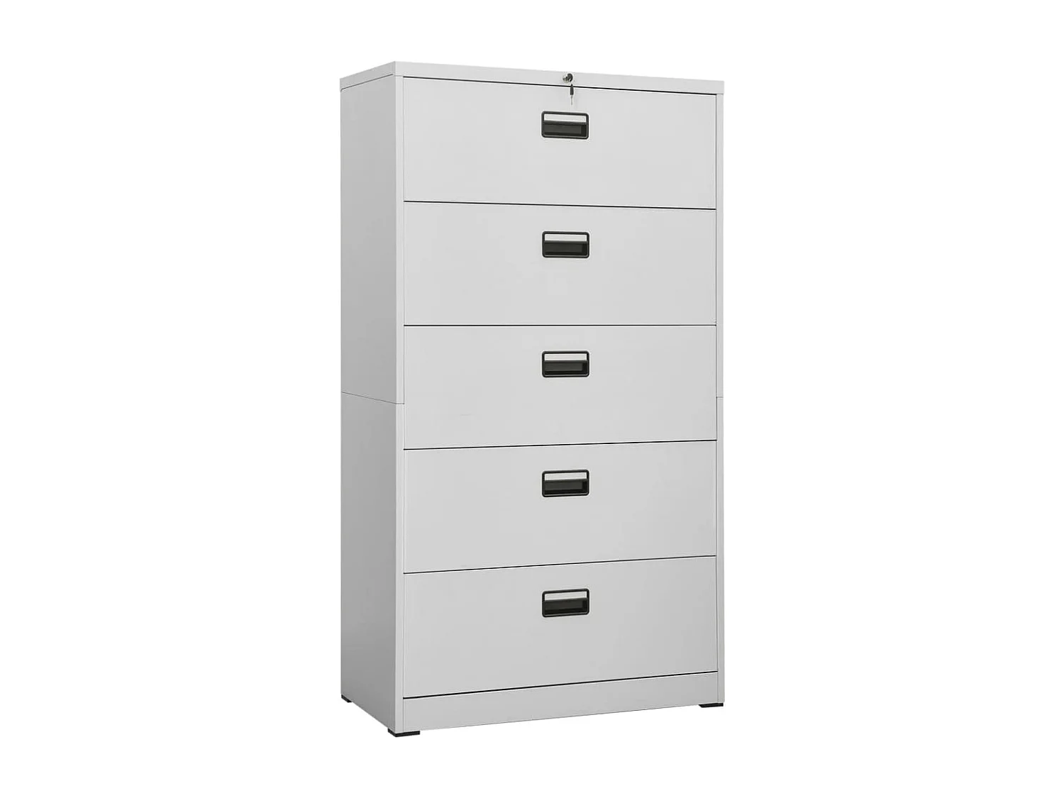 Armoire de bureau - Classeur Gris clair 90x46x164 cm Acier FR149589