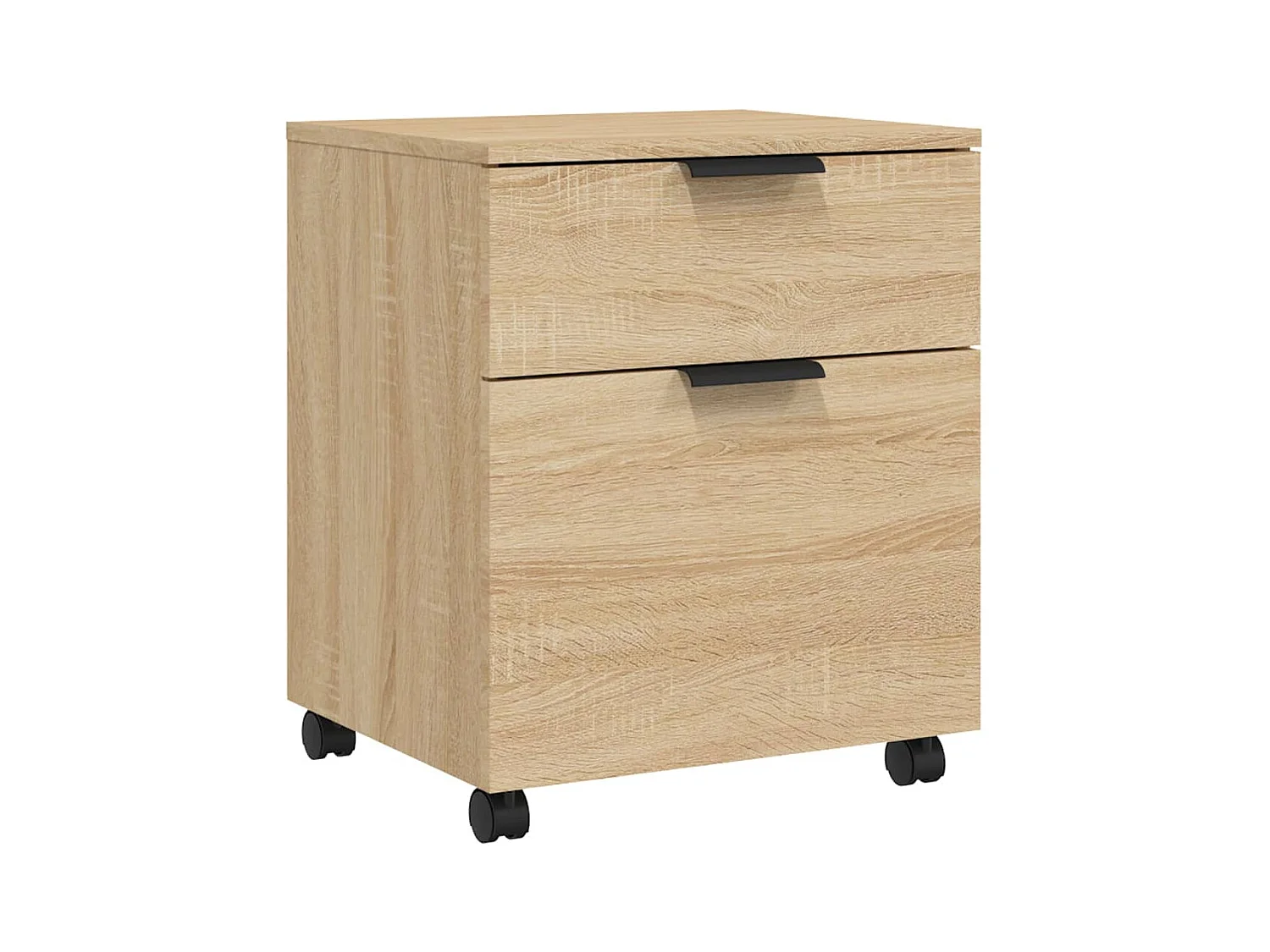 Armoire de bureau - Classeur mobile avec roues Chêne sonoma 45x38x54 cm FR908010