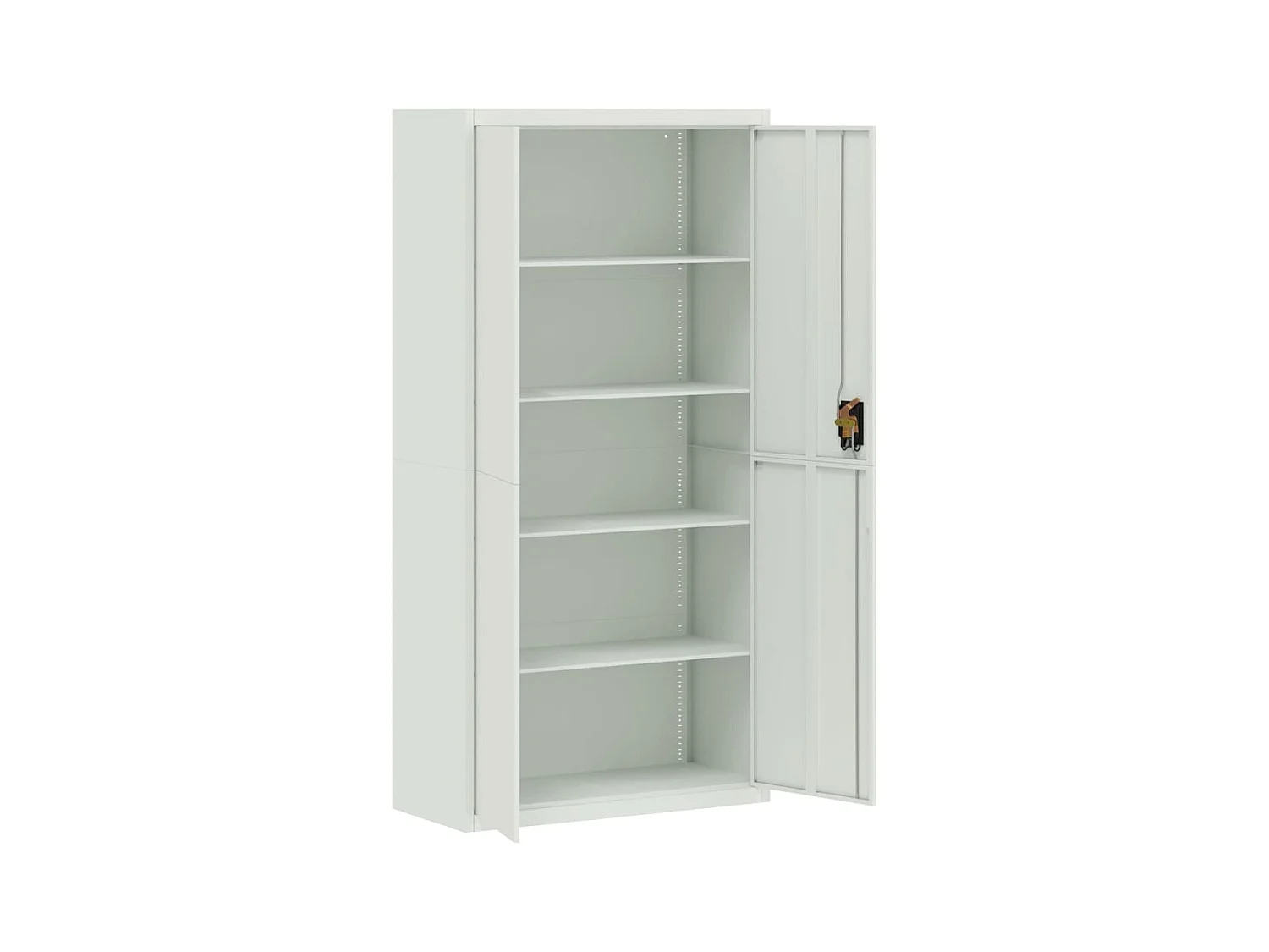 Armoire de bureau - Classeur gris clair 90x40x180 cm acier FR836734