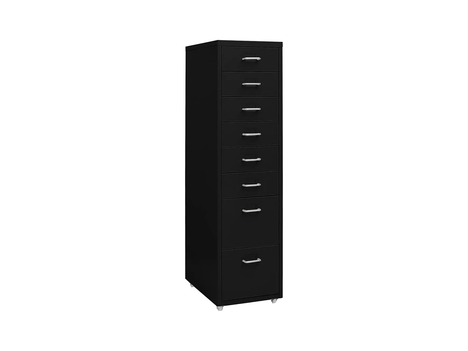Armoire de bureau - Classeur mobile Noir 28x41x109 cm Métal FR966216