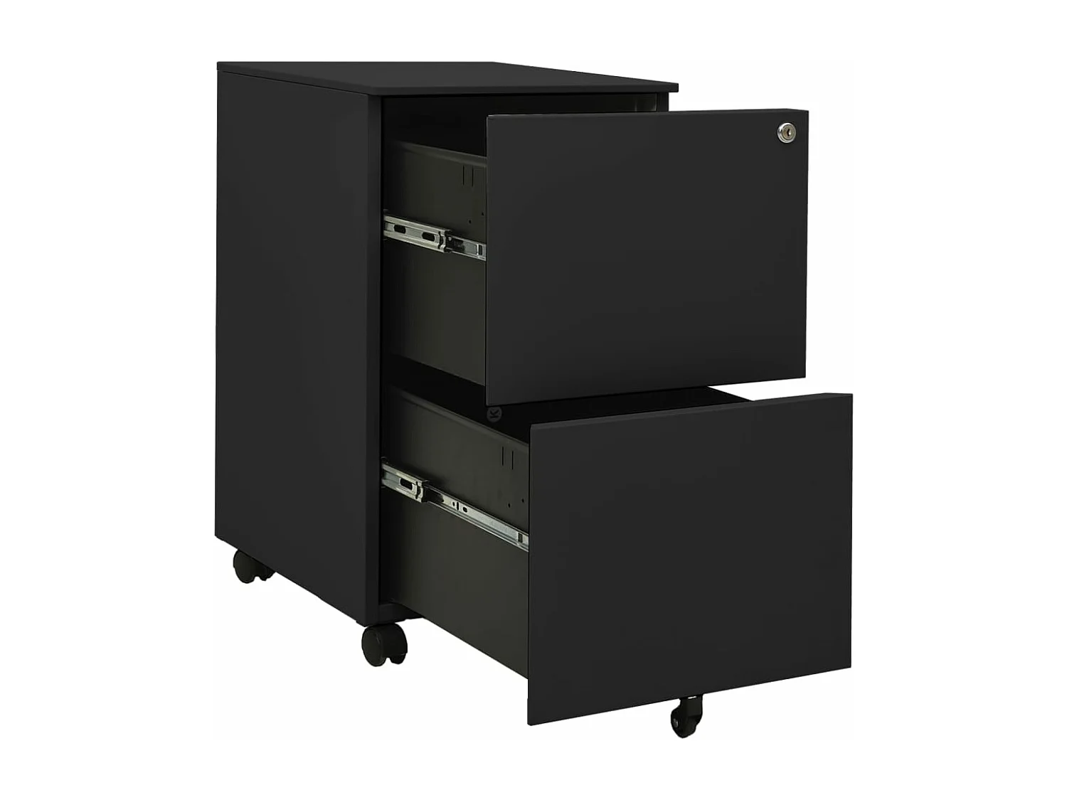 Armoire de bureau - Classeur mobile Anthracite 39x45x67 cm Acier FR660174