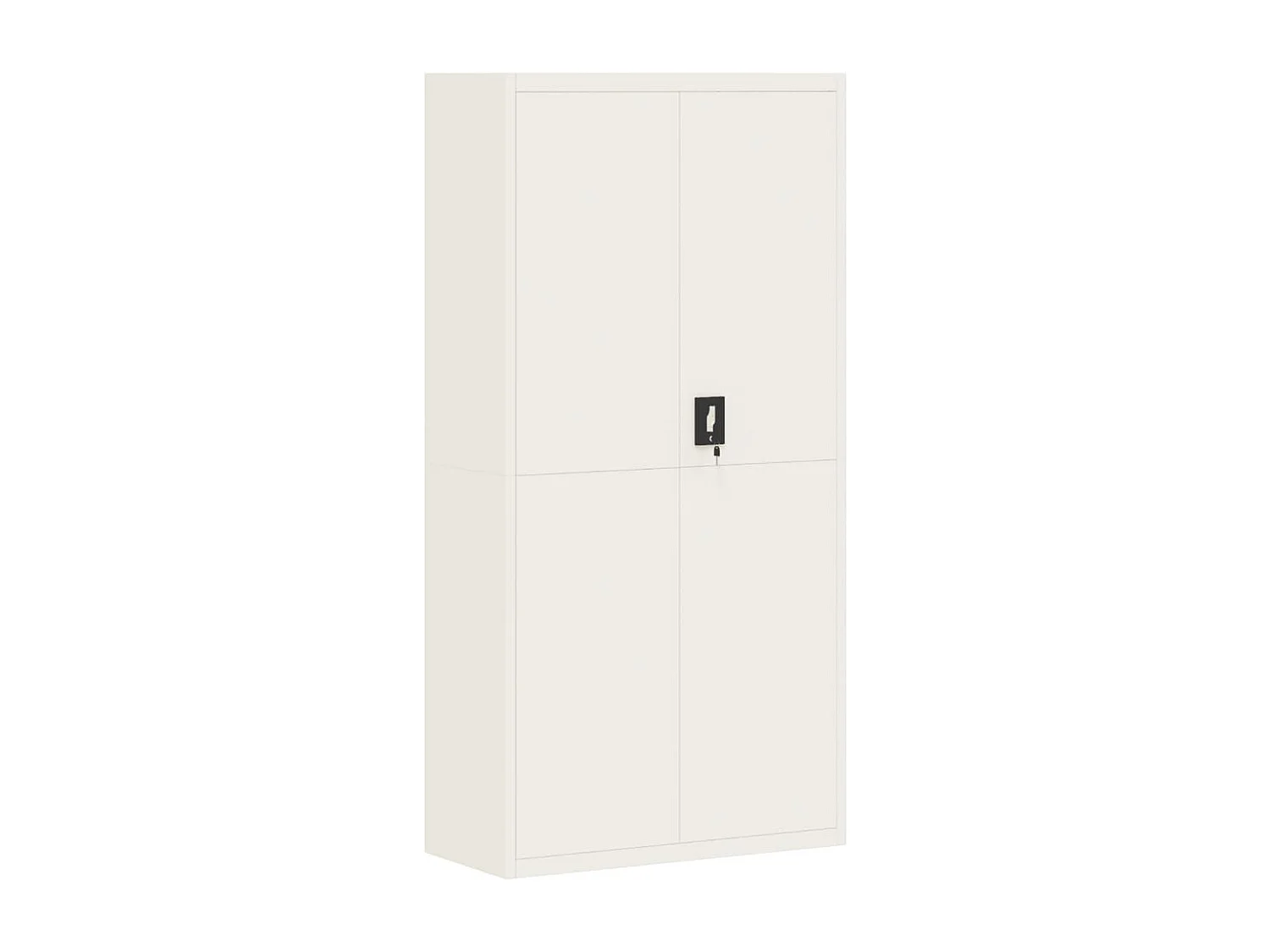 Armoire de bureau - Classeur blanc 90x40x180 cm acier FR187614