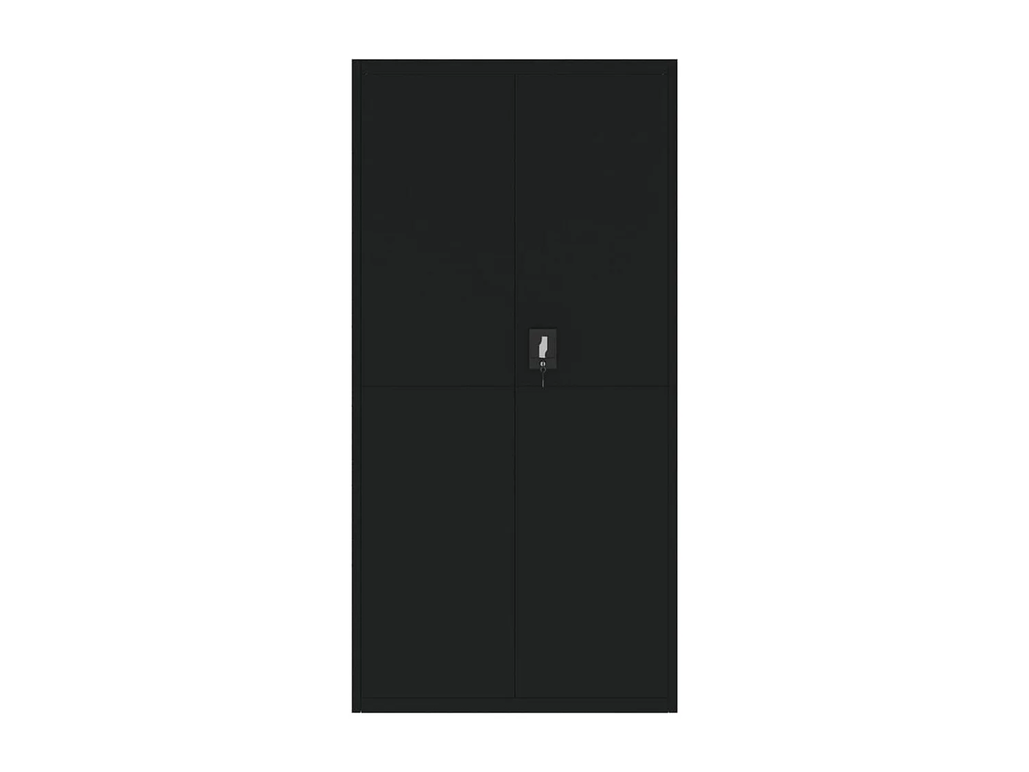 Armoire de bureau - Classeur noir 90x40x180 cm acier FR518616