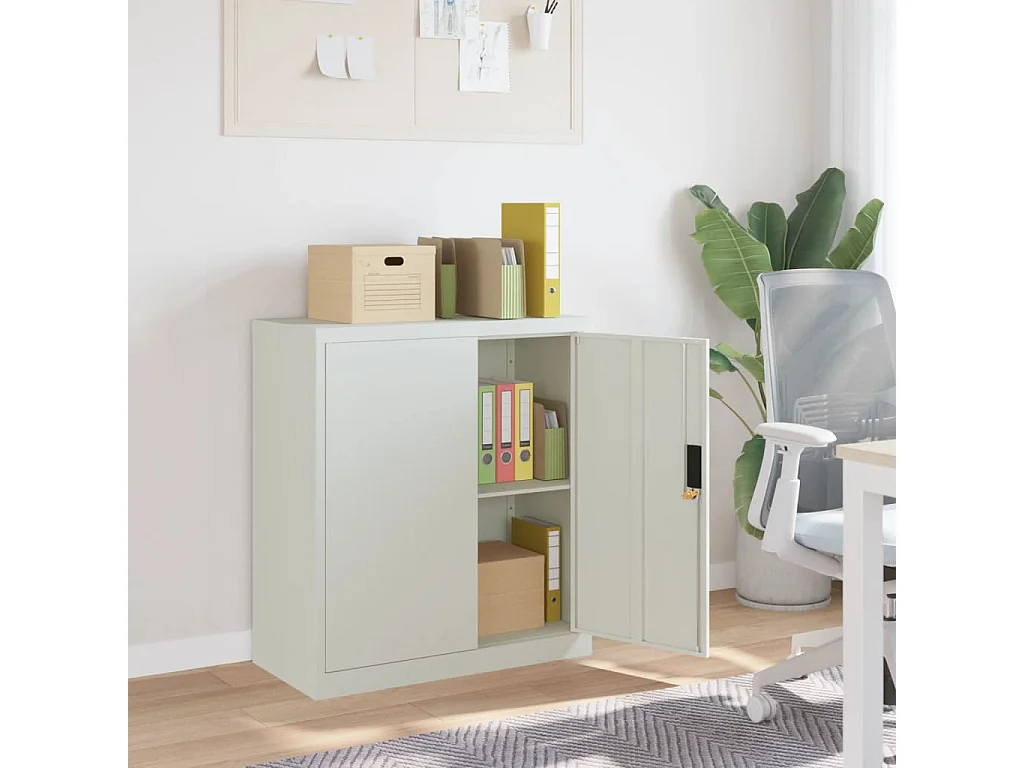 Archiefkast 79x40x90 cm staal lichtgrijs BE756486