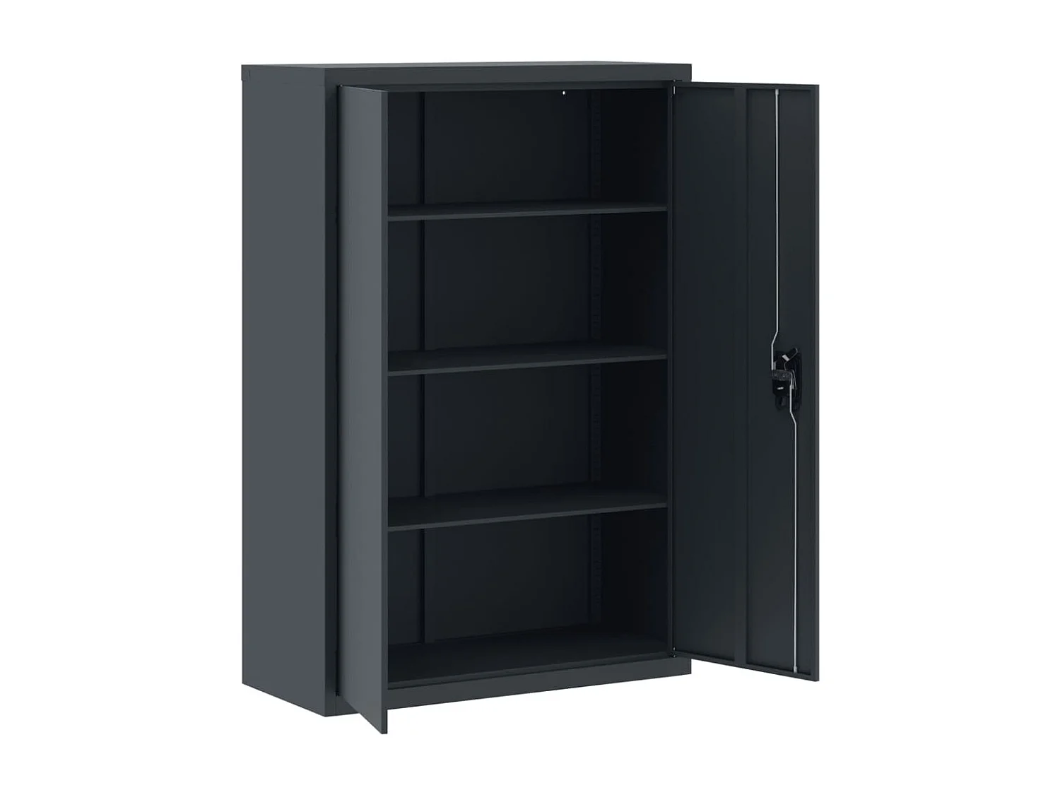 Armoire de bureau - Classeur anthracite 90x40x140 cm acier FR104402