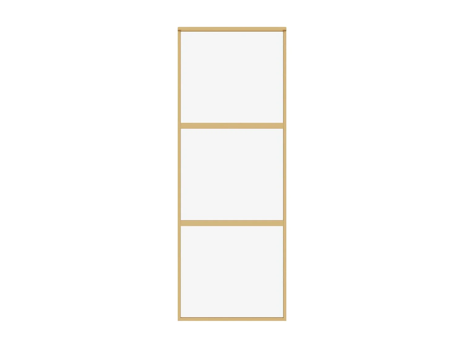 Porte coulissante doré 76x205 cm verre ESG clair et aluminium FR905728