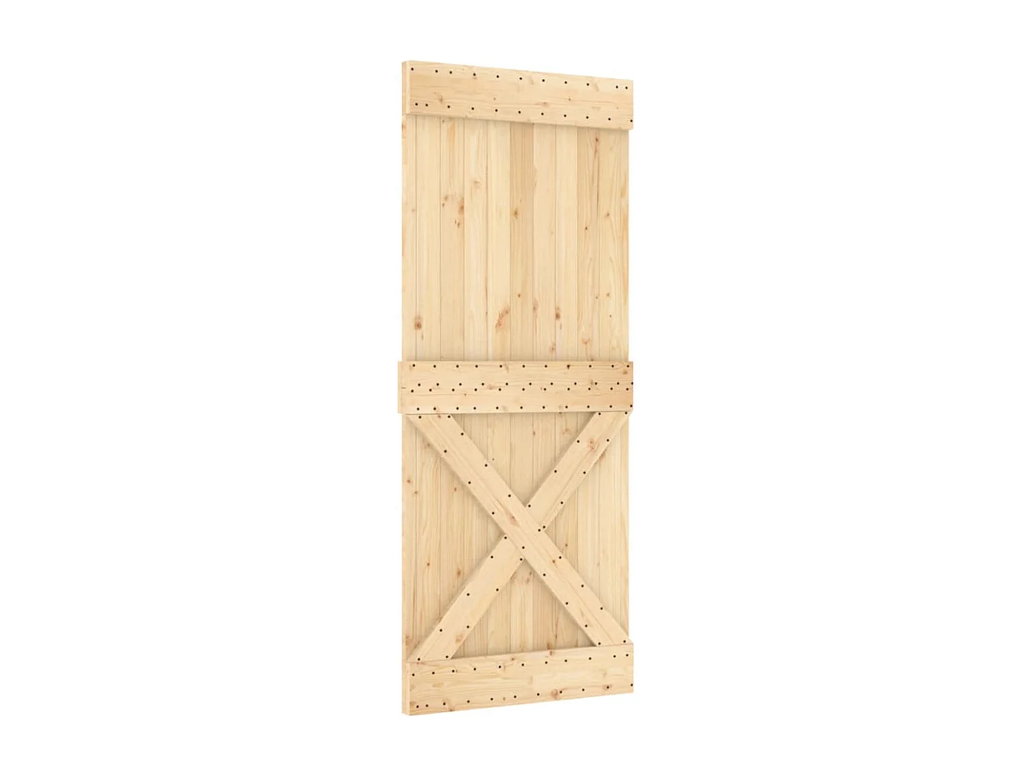 Porte coulissante et kit de quincaillerie 85x210 cm pin massif FR555050