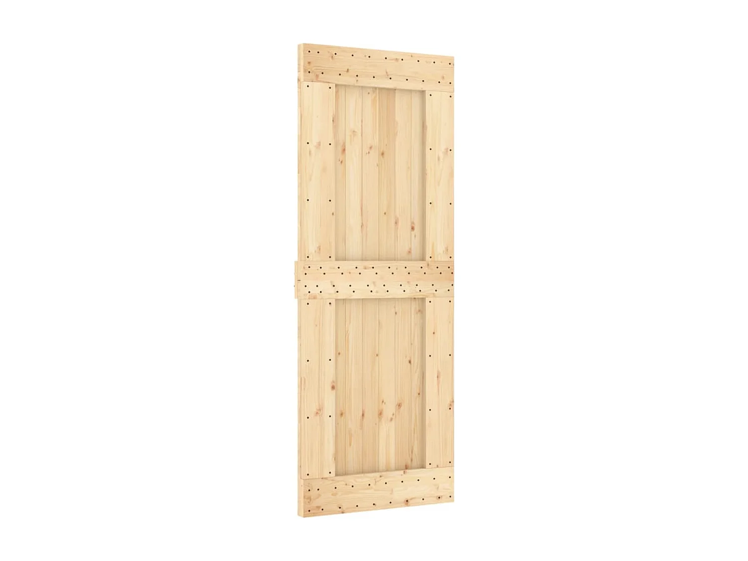 Puerta corredera con herrajes madera maciza de pino 80x210 cm ES251124