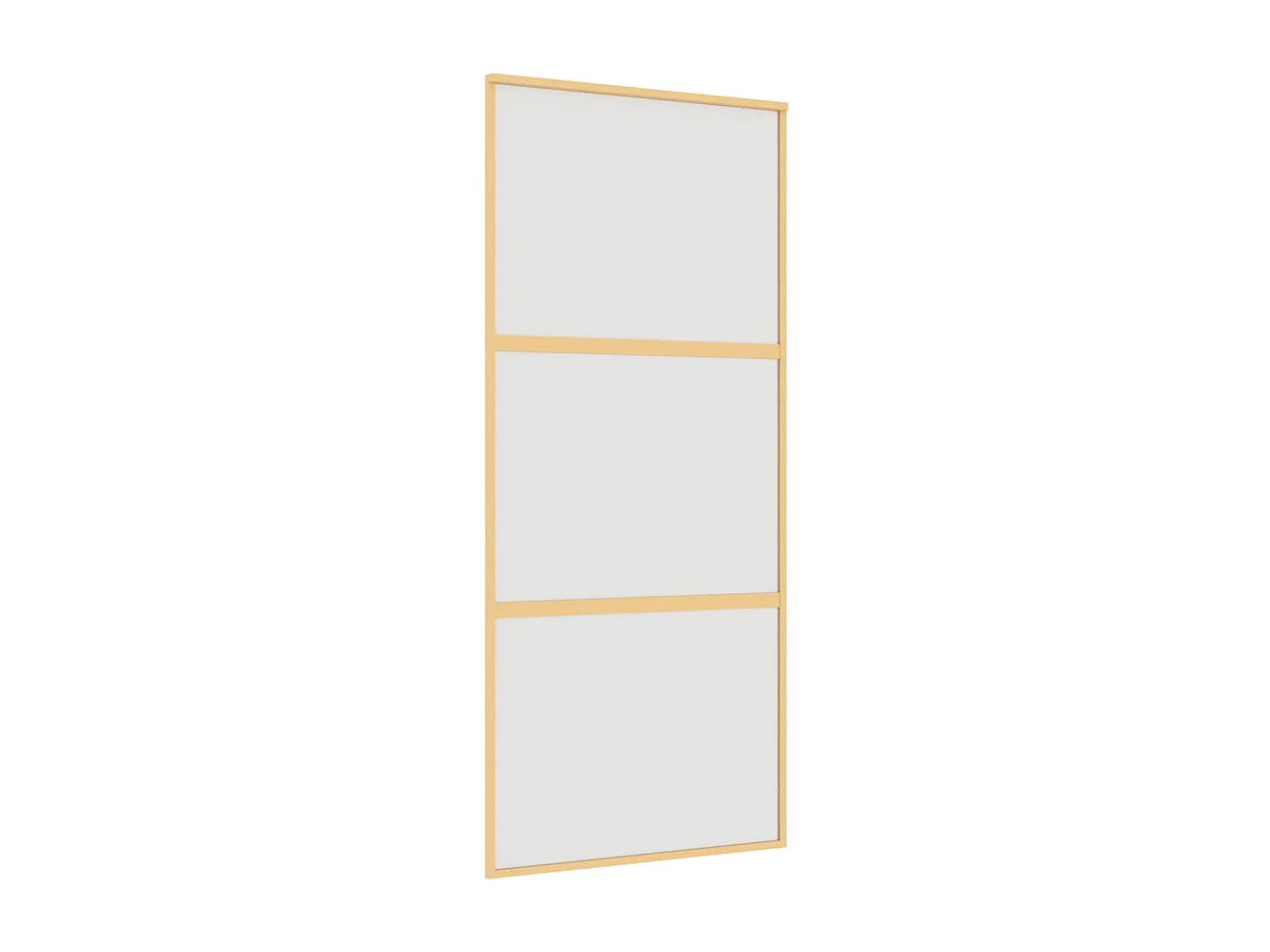 Schuifdeur 90x205 cm mat ESG-glas en aluminium goudkleurig BE249368