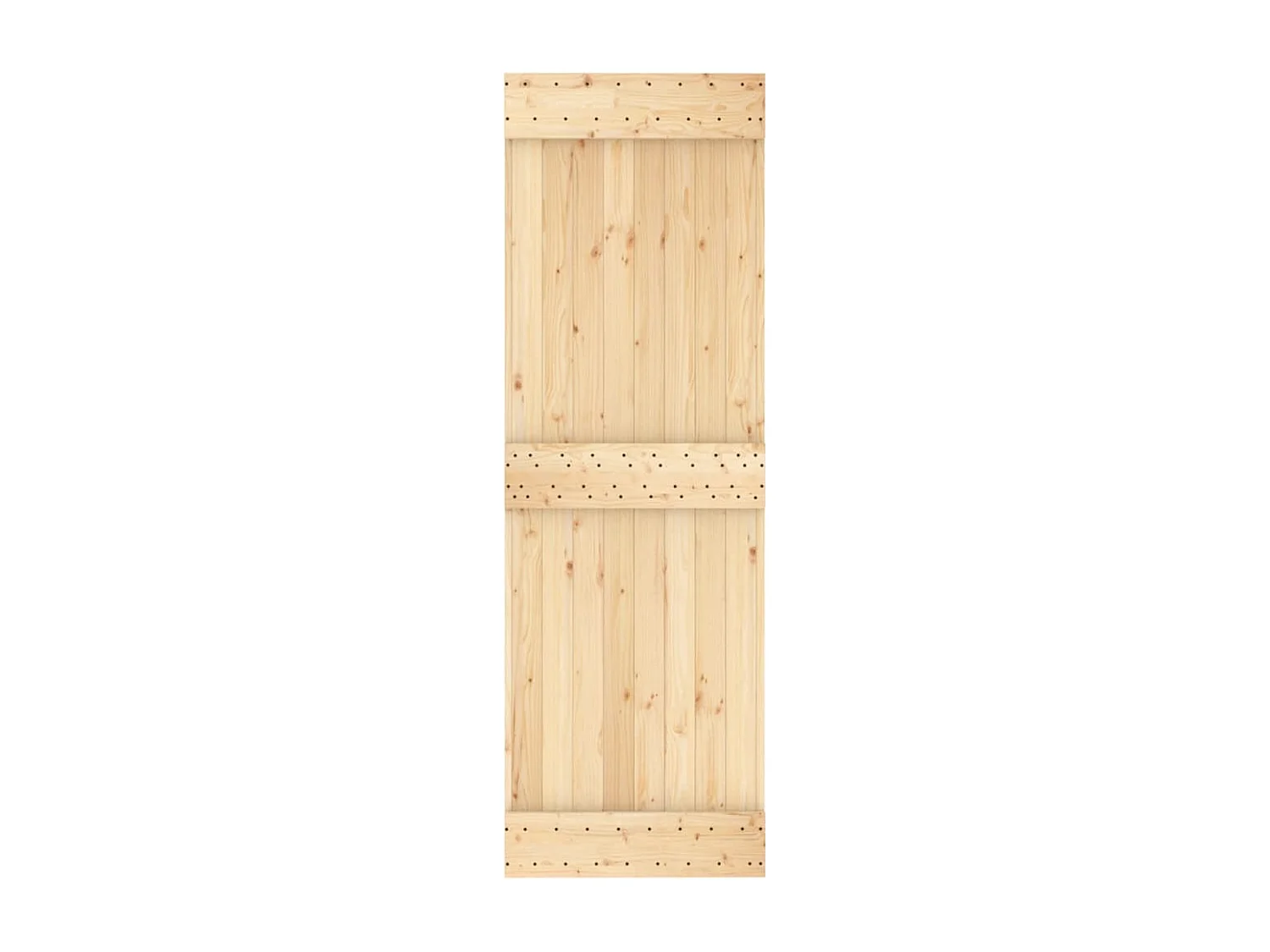 Puerta corredera con herrajes madera maciza de pino 70x210 cm ES281268