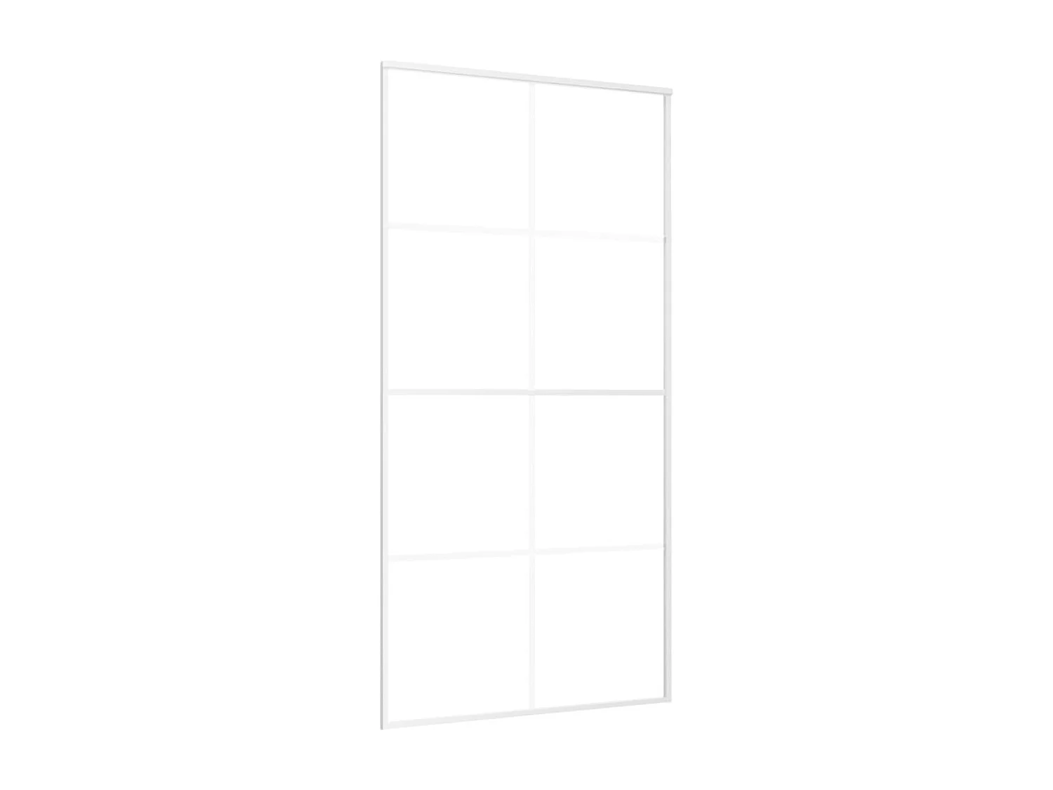 Porte coulissante Verre ESG et aluminium 102,5x205 cm Blanc FR623348