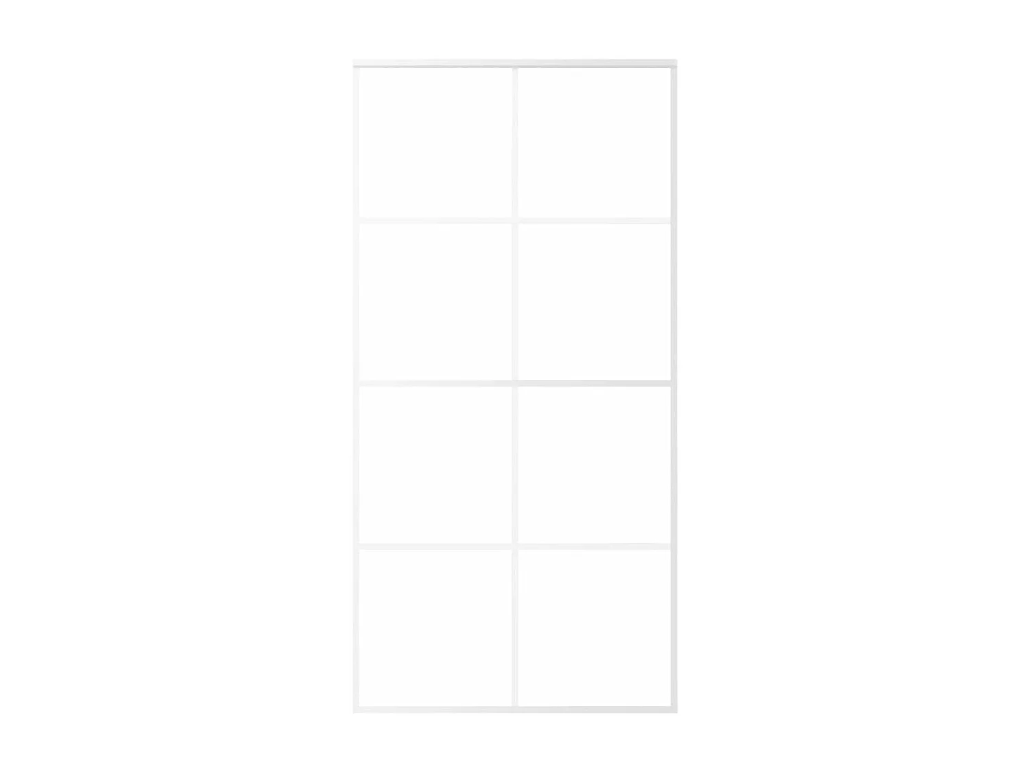 Porte coulissante Verre ESG et aluminium 102,5x205 cm Blanc FR623348