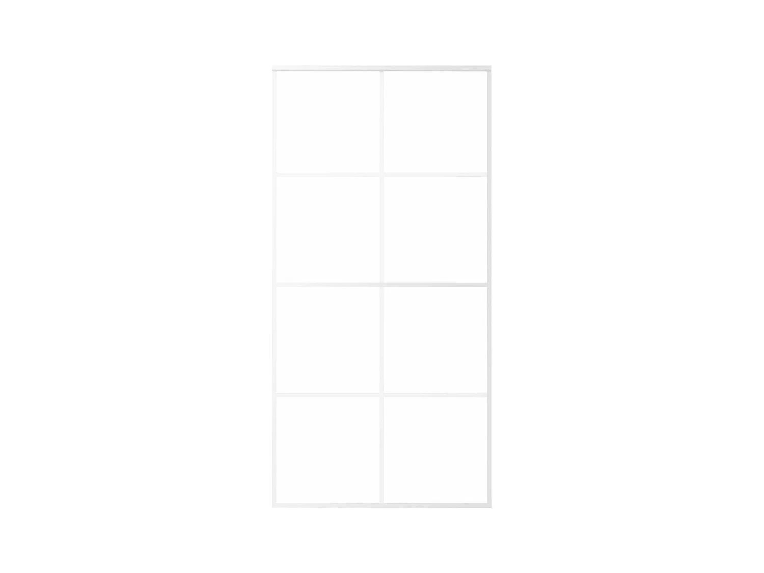 Porta deslizante em vidro ESG e alumínio 102,5x205 cm branco PT824669