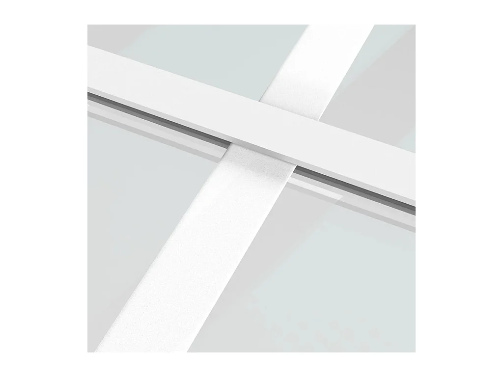 Porta deslizante em vidro ESG e alumínio 102,5x205 cm branco PT824669