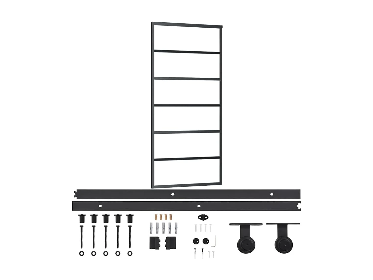 Porte coulissante et quincaillerie Verre et Aluminium 90x205 cm FR691106
