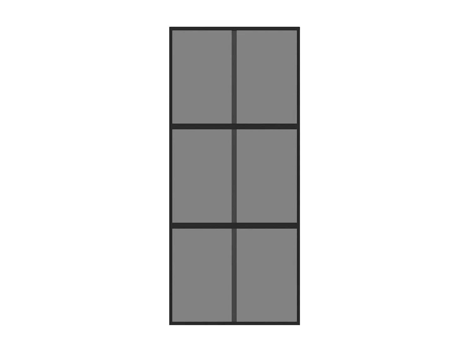 Porte coulissante noir 90x205 cm verre trempé aluminium FR161997