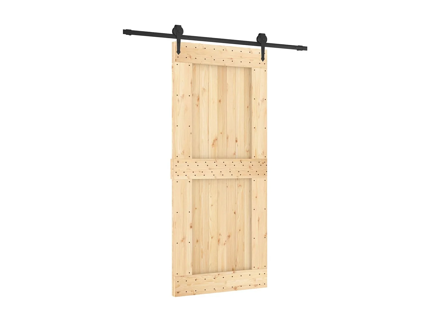 Schuifdeur met beslag 90x210 cm massief grenenhout BE127625