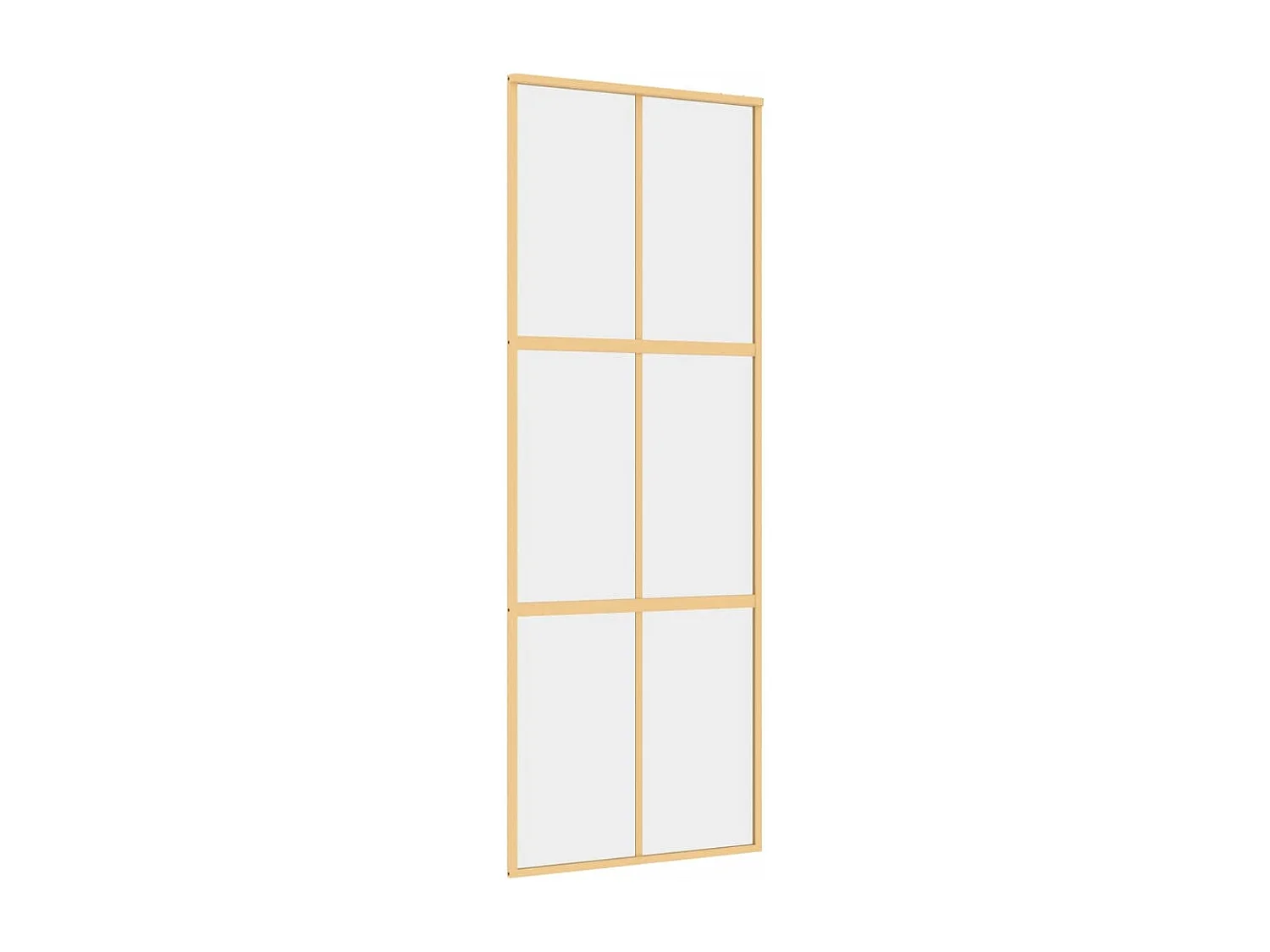 Porte coulissante doré 76x205 cm verre ESG clair et aluminium FR682914