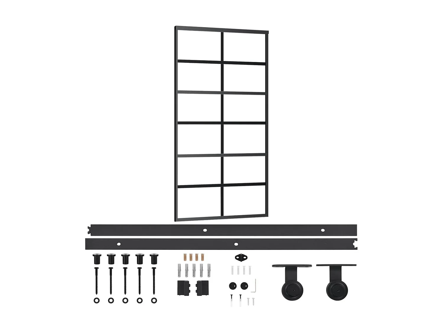 Porte coulissante et quincaillerie Verre et Aluminium 102x205cm FR453067