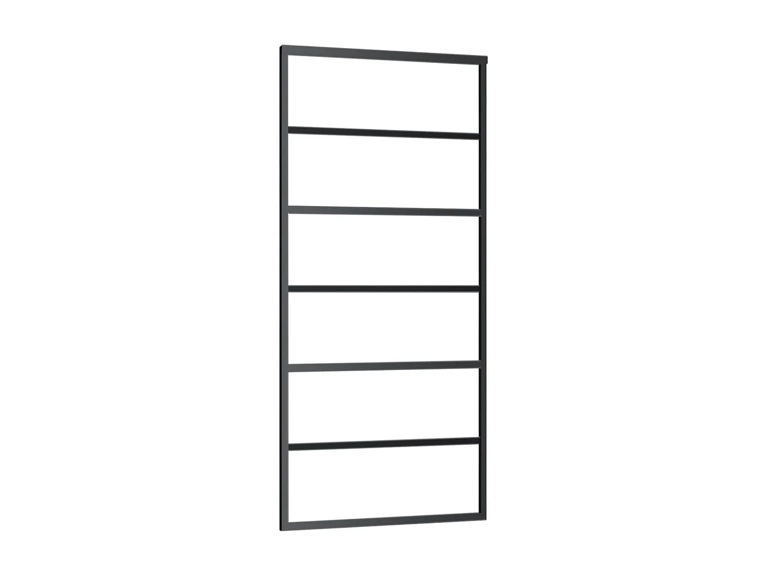 Porte coulissante Verre ESG et aluminium 90x205 cm Noir FR546809