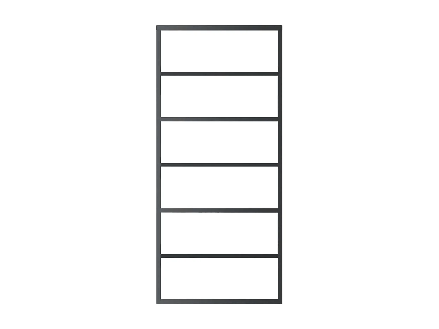 Porte coulissante Verre ESG et aluminium 90x205 cm Noir FR546809