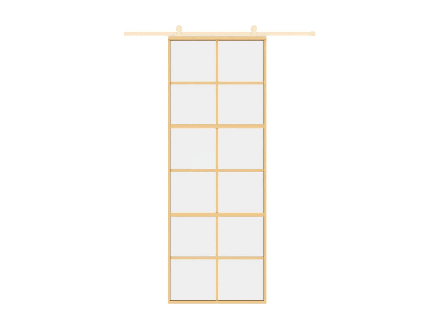 Porta deslizante 76x205 cm vidro ESG/alumínio dourado PT127025