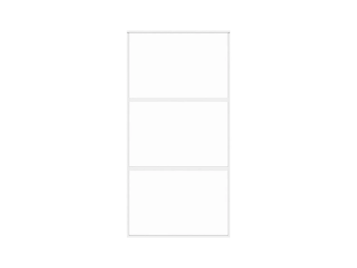 Porte coulissante blanc 102,5x205 cm verre trempé aluminium FR556243